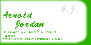 arnold jordan business card